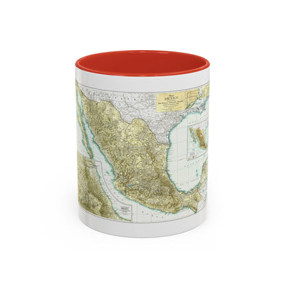 Central America & Mexico (1916) (Map) Accent Coffee Mug
