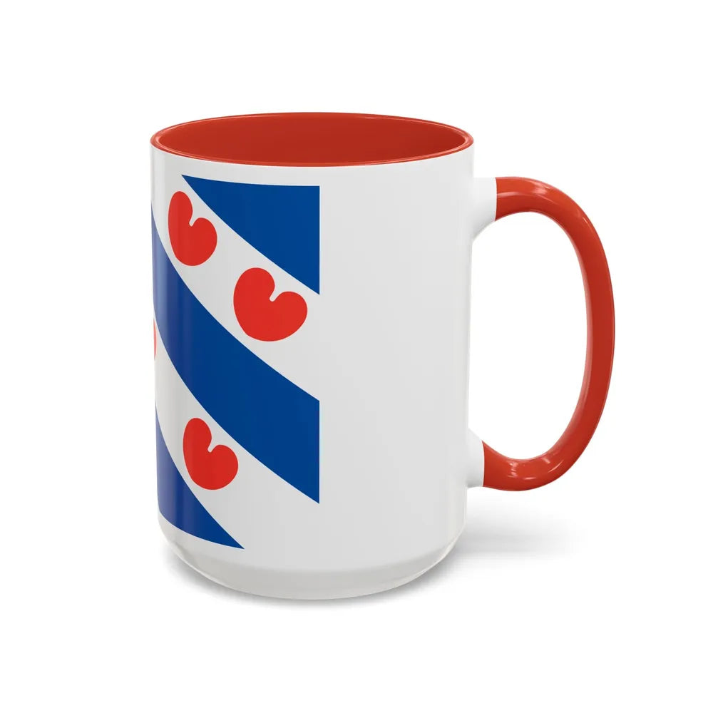 Flag of Friesland Netherlands - Accent Coffee Mug-Go Mug Yourself