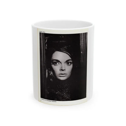 Barbara Steele #68 (Vintage Female Icon) White Coffee Mug-11oz-Go Mug Yourself