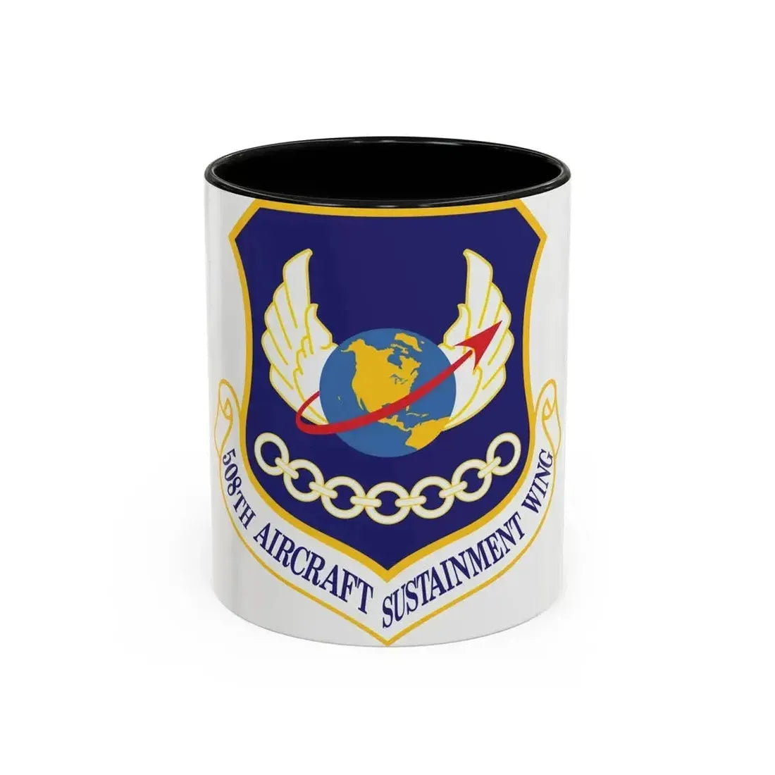 508th Aircraft Sustainment Wing (U.S. Air Force) Accent Coffee Mug 11oz Black - Go Mug Yourself