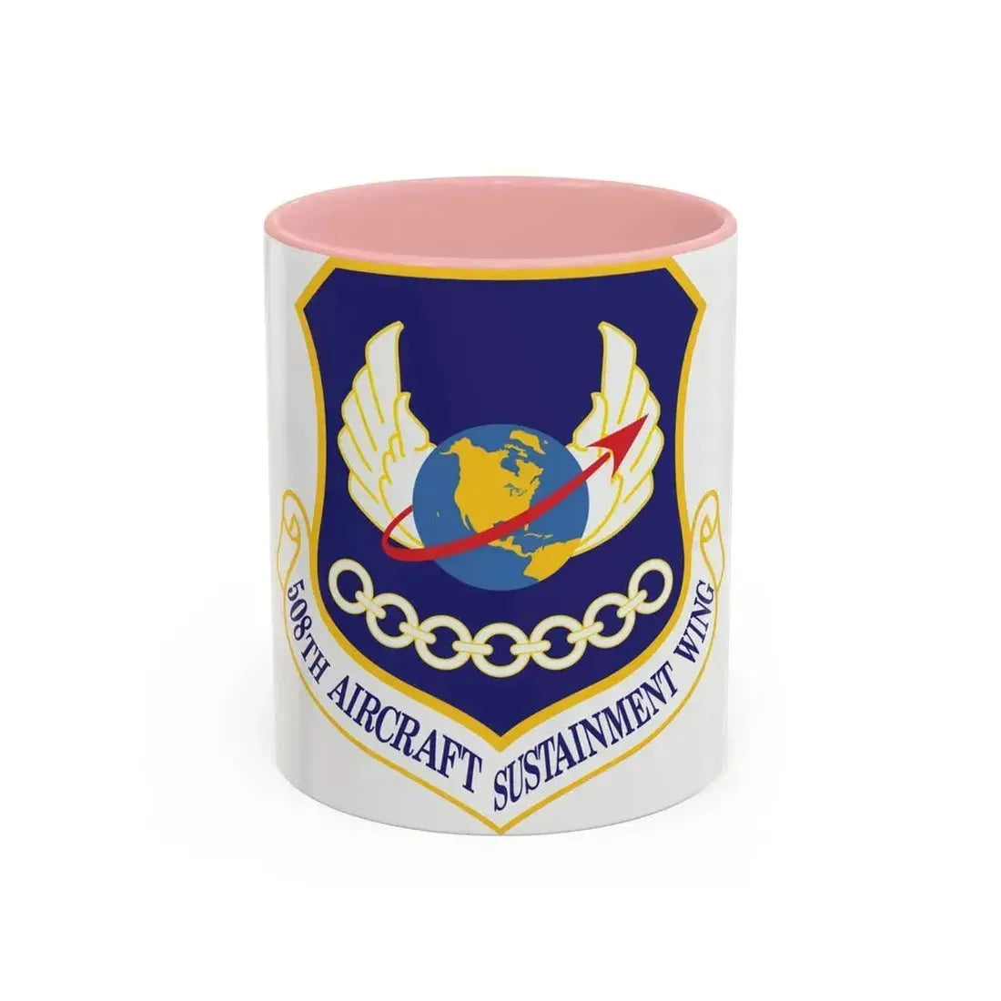 508th Aircraft Sustainment Wing (U.S. Air Force) Accent Coffee Mug 11oz Pink - Go Mug Yourself