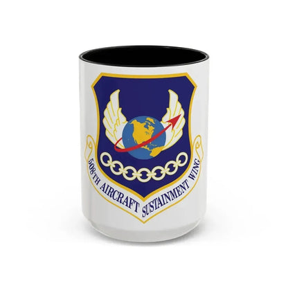 508th Aircraft Sustainment Wing (U.S. Air Force) Accent Coffee Mug 15oz Black - Go Mug Yourself