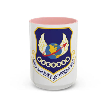 508th Aircraft Sustainment Wing (U.S. Air Force) Accent Coffee Mug 15oz Pink - Go Mug Yourself