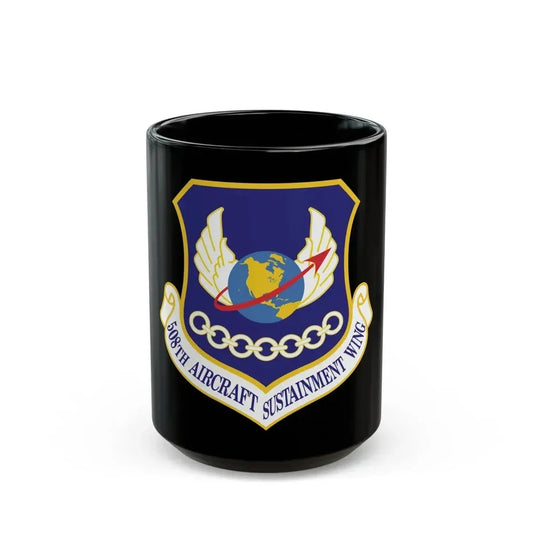 508th Aircraft Sustainment Wing (U.S. Air Force) Black Coffee Mug 15oz - Go Mug Yourself