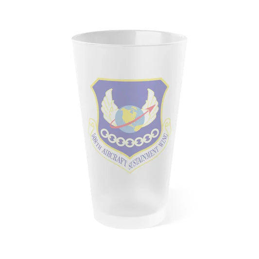 508th Aircraft Sustainment Wing (U.S. Air Force) Frosted Pint Glass 16oz 16oz Frosted - Go Mug Yourself