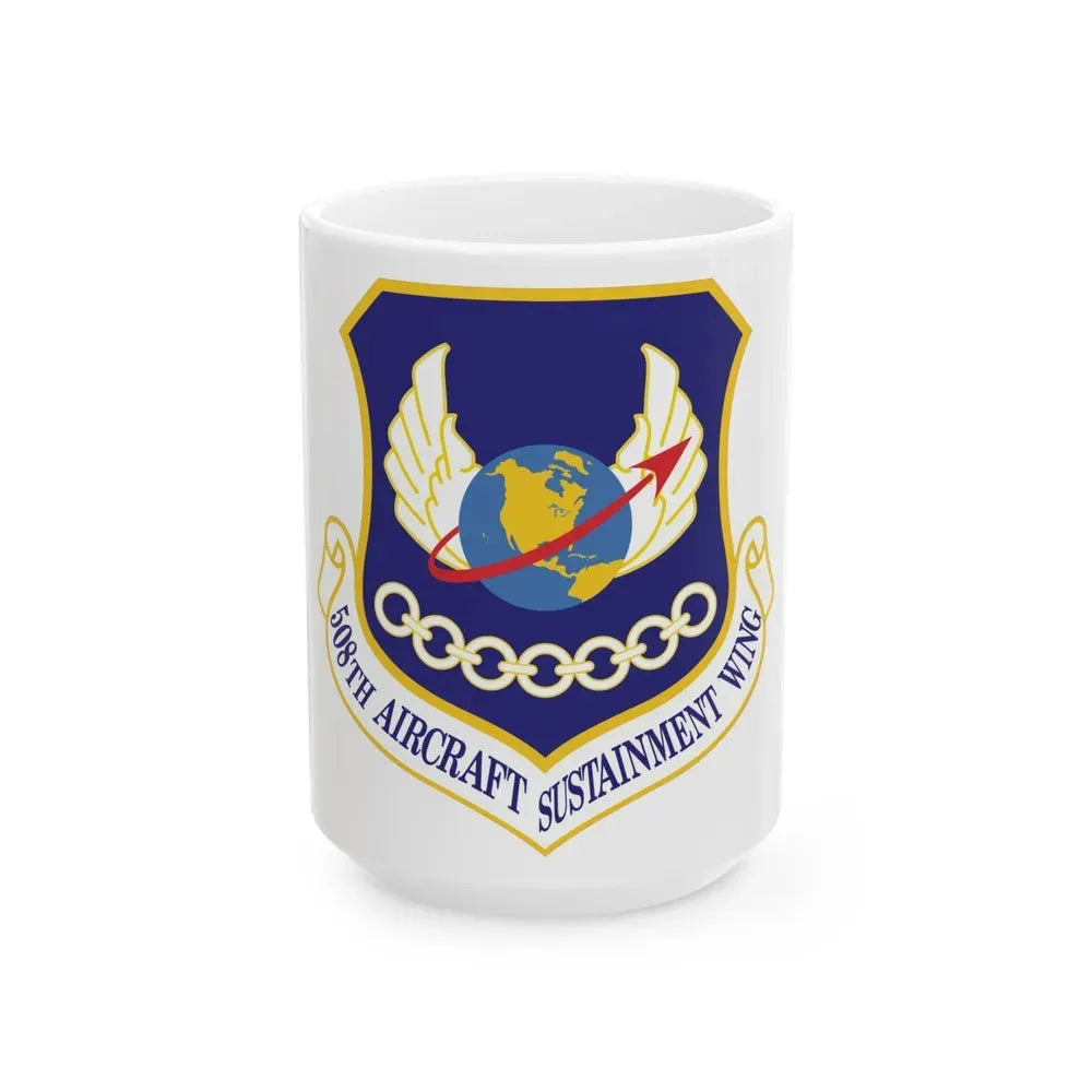 508th Aircraft Sustainment Wing (U.S. Air Force) White Coffee Mug 15oz - Go Mug Yourself