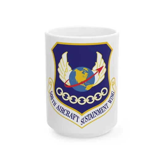 508th Aircraft Sustainment Wing (U.S. Air Force) White Coffee Mug 15oz - Go Mug Yourself
