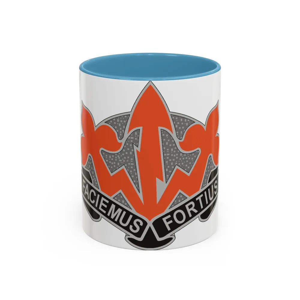 509 Signal Battalion (U.S. Army) Accent Coffee Mug-11oz-Light Blue-Go Mug Yourself