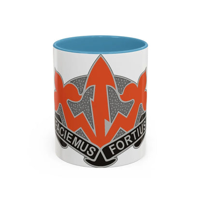 509 Signal Battalion (U.S. Army) Accent Coffee Mug-11oz-Light Blue-Go Mug Yourself