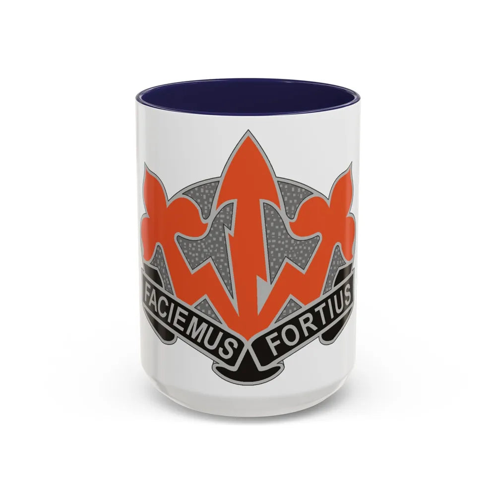 509 Signal Battalion (U.S. Army) Accent Coffee Mug-15oz-Navy-Go Mug Yourself