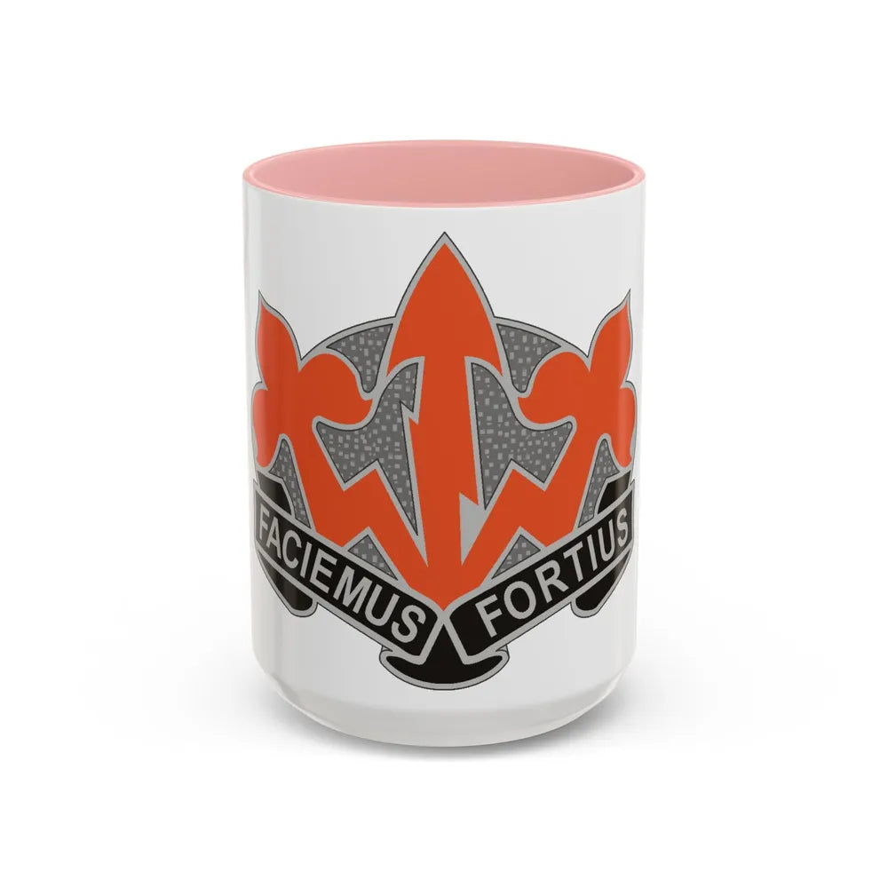 509 Signal Battalion (U.S. Army) Accent Coffee Mug-15oz-Pink-Go Mug Yourself