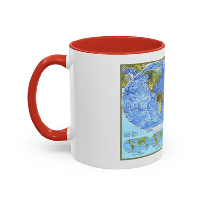 World Map - Physical (1994) (Map) Accent Coffee Mug