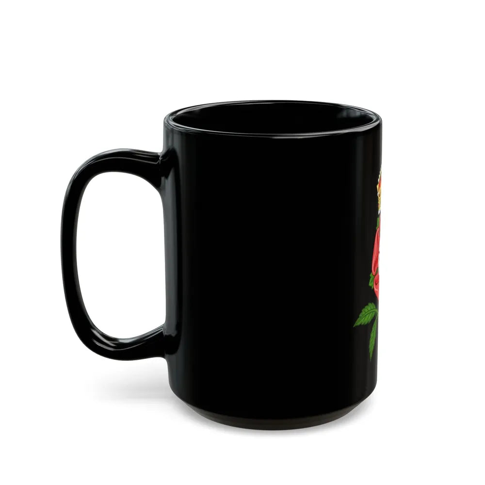 Tudor Rose (Tudor Heraldry) - Black Coffee Mug-Go Mug Yourself