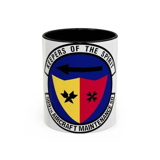509th Aircraft Maintenance Squadron (U.S. Air Force) Accent Coffee Mug 11oz Black - Go Mug Yourself