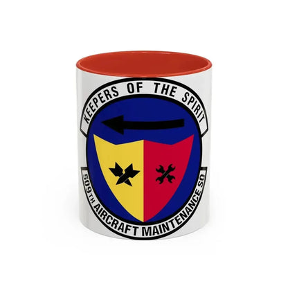 509th Aircraft Maintenance Squadron (U.S. Air Force) Accent Coffee Mug 11oz Red - Go Mug Yourself