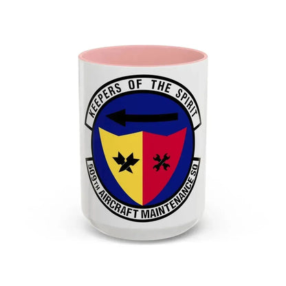509th Aircraft Maintenance Squadron (U.S. Air Force) Accent Coffee Mug 15oz Pink - Go Mug Yourself