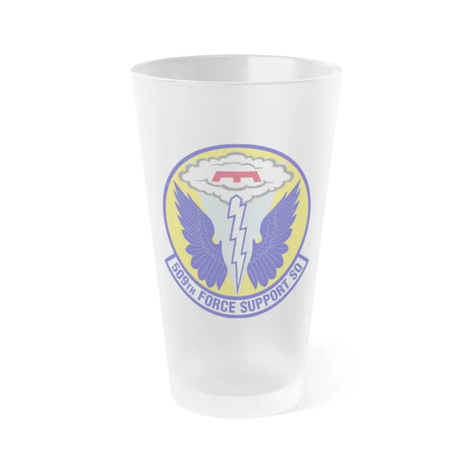 509th Force Support Squadron (U.S. Air Force) Frosted Pint Glass 16oz-Go Mug Yourself