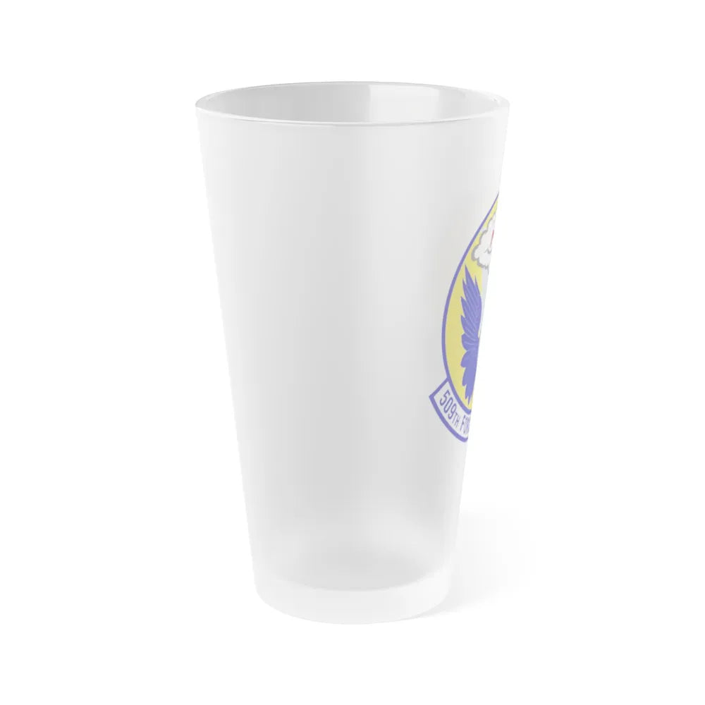 509th Force Support Squadron (U.S. Air Force) Frosted Pint Glass 16oz-Go Mug Yourself