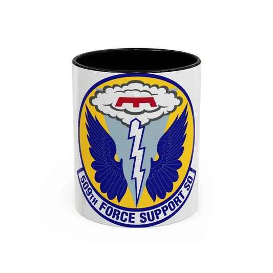 509th Force Support Squadron (U.S. Air Force) Accent Coffee Mug 11oz Black - Go Mug Yourself