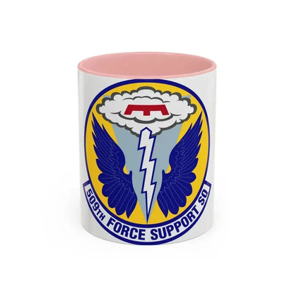 509th Force Support Squadron (U.S. Air Force) Accent Coffee Mug 11oz Pink - Go Mug Yourself