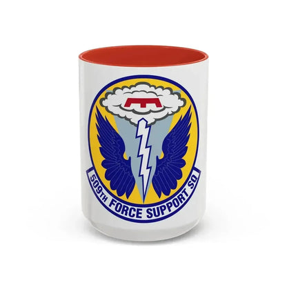 509th Force Support Squadron (U.S. Air Force) Accent Coffee Mug 15oz Red - Go Mug Yourself