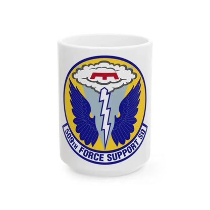 509th Force Support Squadron (U.S. Air Force) White Coffee Mug 15oz - Go Mug Yourself
