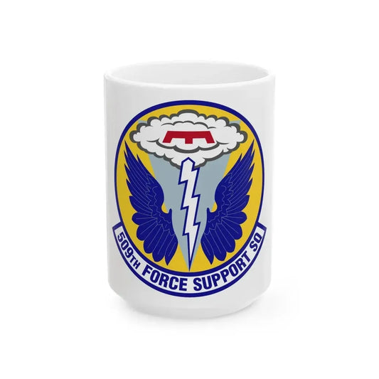 509th Force Support Squadron (U.S. Air Force) White Coffee Mug 15oz - Go Mug Yourself