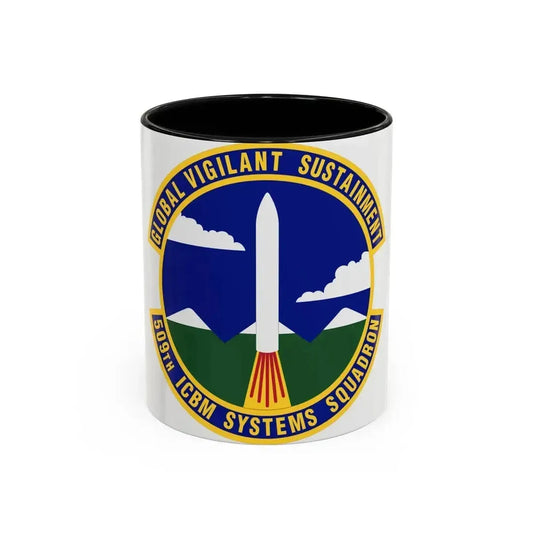 509th ICBM Systems Squadron (U.S. Air Force) Accent Coffee Mug 11oz Black - Go Mug Yourself