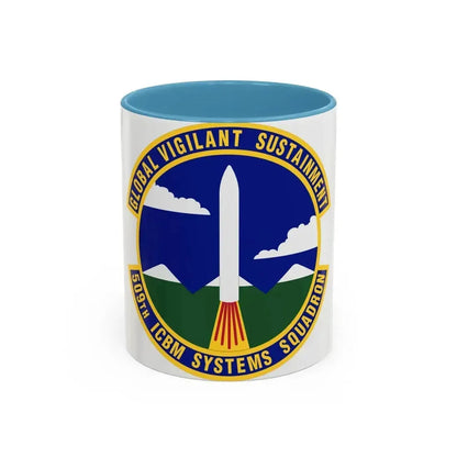 509th ICBM Systems Squadron (U.S. Air Force) Accent Coffee Mug 11oz Light Blue - Go Mug Yourself
