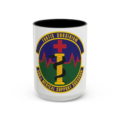 509th Medical Support Squadron (U.S. Air Force) Accent Coffee Mug 15oz Black - Go Mug Yourself