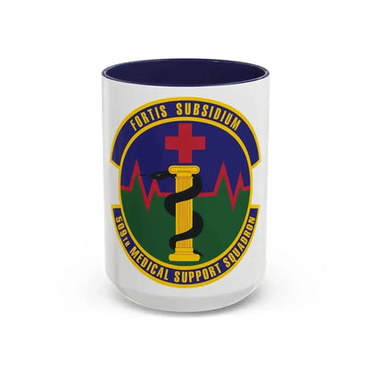 509th Medical Support Squadron (U.S. Air Force) Accent Coffee Mug 15oz Navy - Go Mug Yourself
