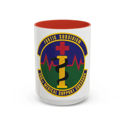 509th Medical Support Squadron (U.S. Air Force) Accent Coffee Mug 15oz Red - Go Mug Yourself