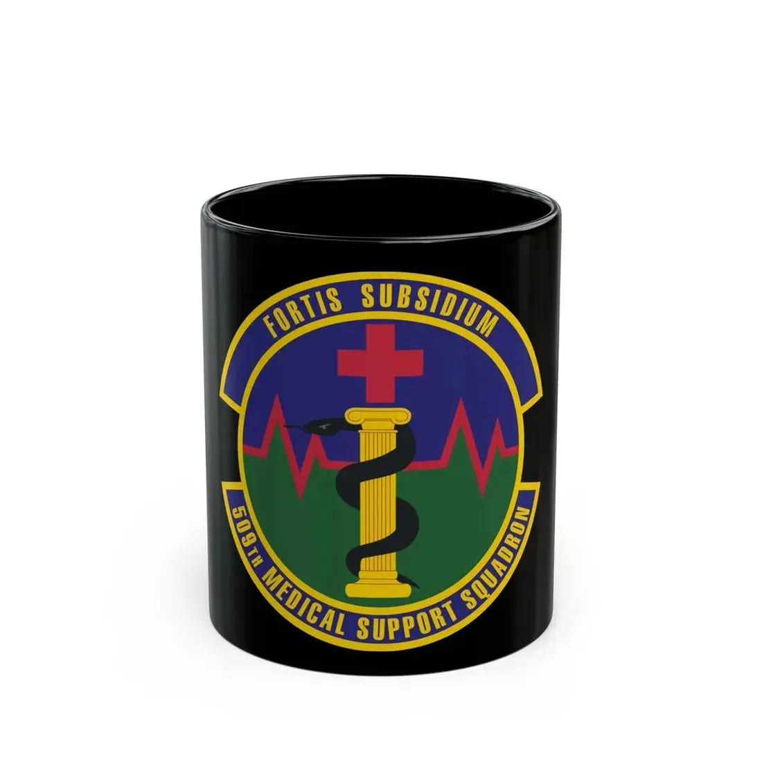 509th Medical Support Squadron (U.S. Air Force) Black Coffee Mug 11oz - Go Mug Yourself
