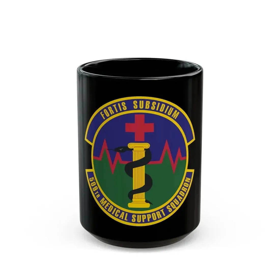 509th Medical Support Squadron (U.S. Air Force) Black Coffee Mug 15oz - Go Mug Yourself