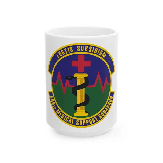 509th Medical Support Squadron (U.S. Air Force) White Coffee Mug 15oz - Go Mug Yourself
