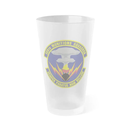 509th Munitions Squadron (U.S. Air Force) Frosted Pint Glass 16oz Default Title - Go Mug Yourself