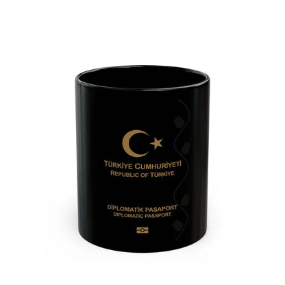 Turkish Passport (Diplomatic) - Black Coffee Mug-11oz-Go Mug Yourself