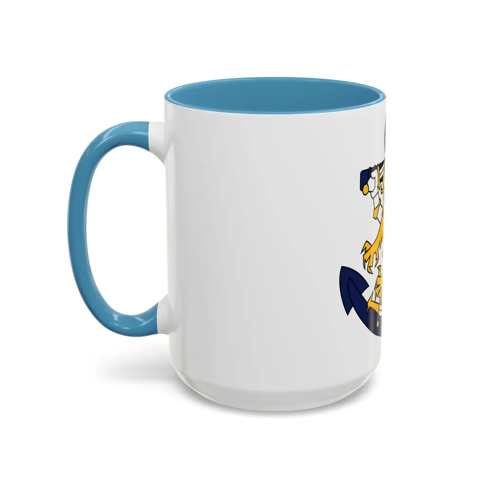 Coat of Arms of Finnish Navy - Accent Coffee Mug-Go Mug Yourself