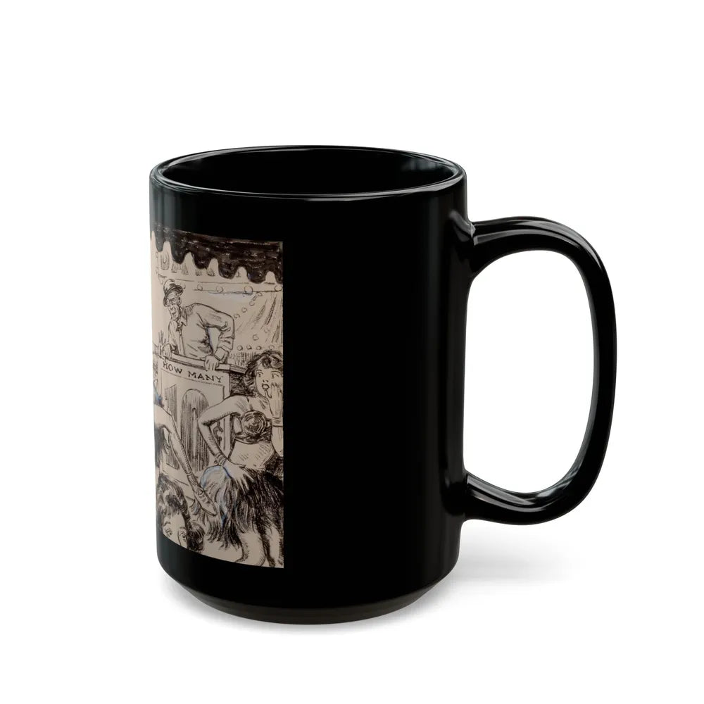 Blue Book Magazine story illustration 2 - Black Coffee Mug-Go Mug Yourself