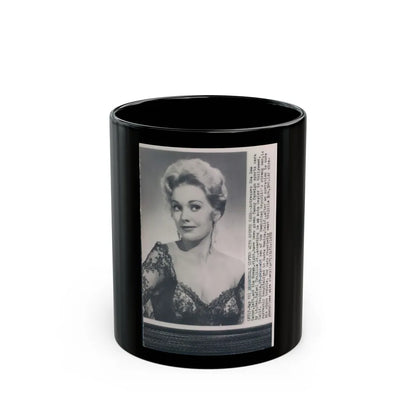 Kim Novak #127 (Vintage Female Icon) Black Coffee Mug-11oz-Go Mug Yourself