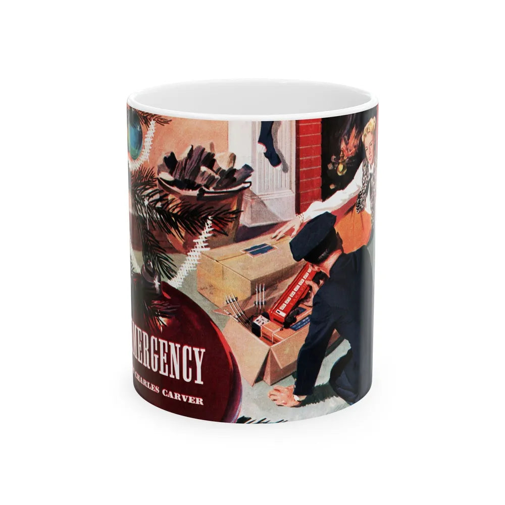 Emergency, Collier's, December 20, 1947 - White Coffee Mug-11oz-Go Mug Yourself