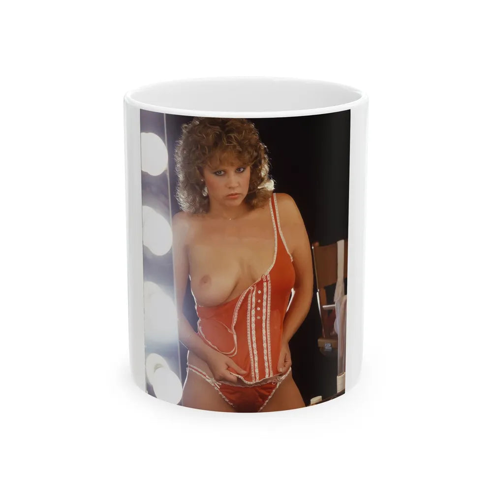 Linda Blair #259 - Partially Topless (Vintage Female Icon) White Coffee Mug-11oz-Go Mug Yourself