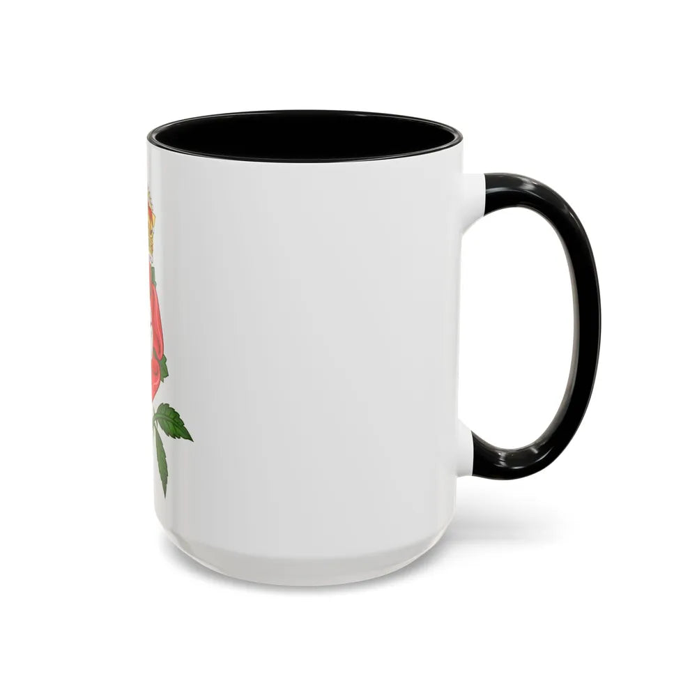 Tudor Rose (Tudor Heraldry) - Accent Coffee Mug-Go Mug Yourself