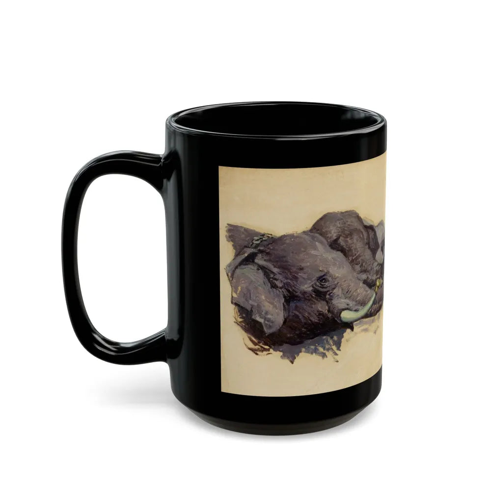 Feeding the Elephants - Black Coffee Mug-Go Mug Yourself