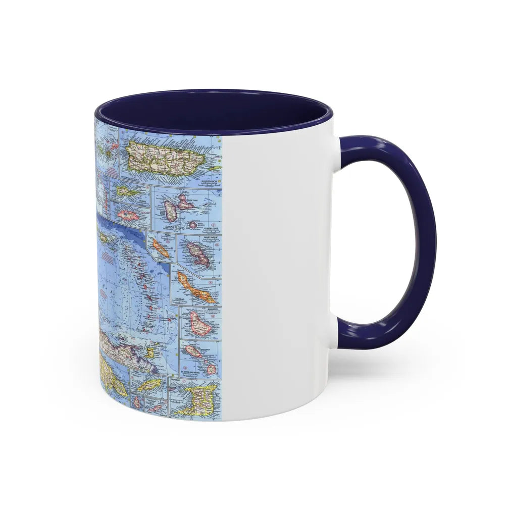 West Indies (1962) (Map) Accent Coffee Mug-Go Mug Yourself