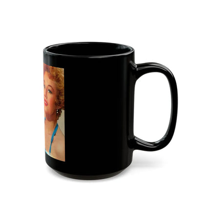 Virginia Mayo #42 - Movie Add (Vintage Female Icon) Black Coffee Mug-Go Mug Yourself