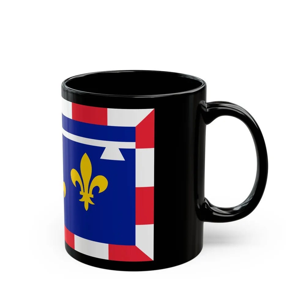 Flag of Centre Val de Loire France 2 - Black Coffee Mug-Go Mug Yourself