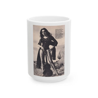 Julie Newmar #613 (Vintage Female Icon) White Coffee Mug-15oz-Go Mug Yourself