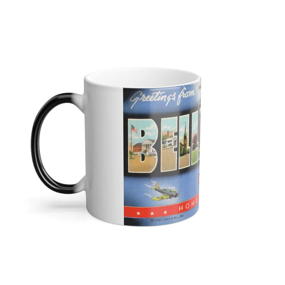 Greetings from Belleville Illinois home of Scott Field (Greeting Postcards) Color Changing Mug 11oz-Go Mug Yourself