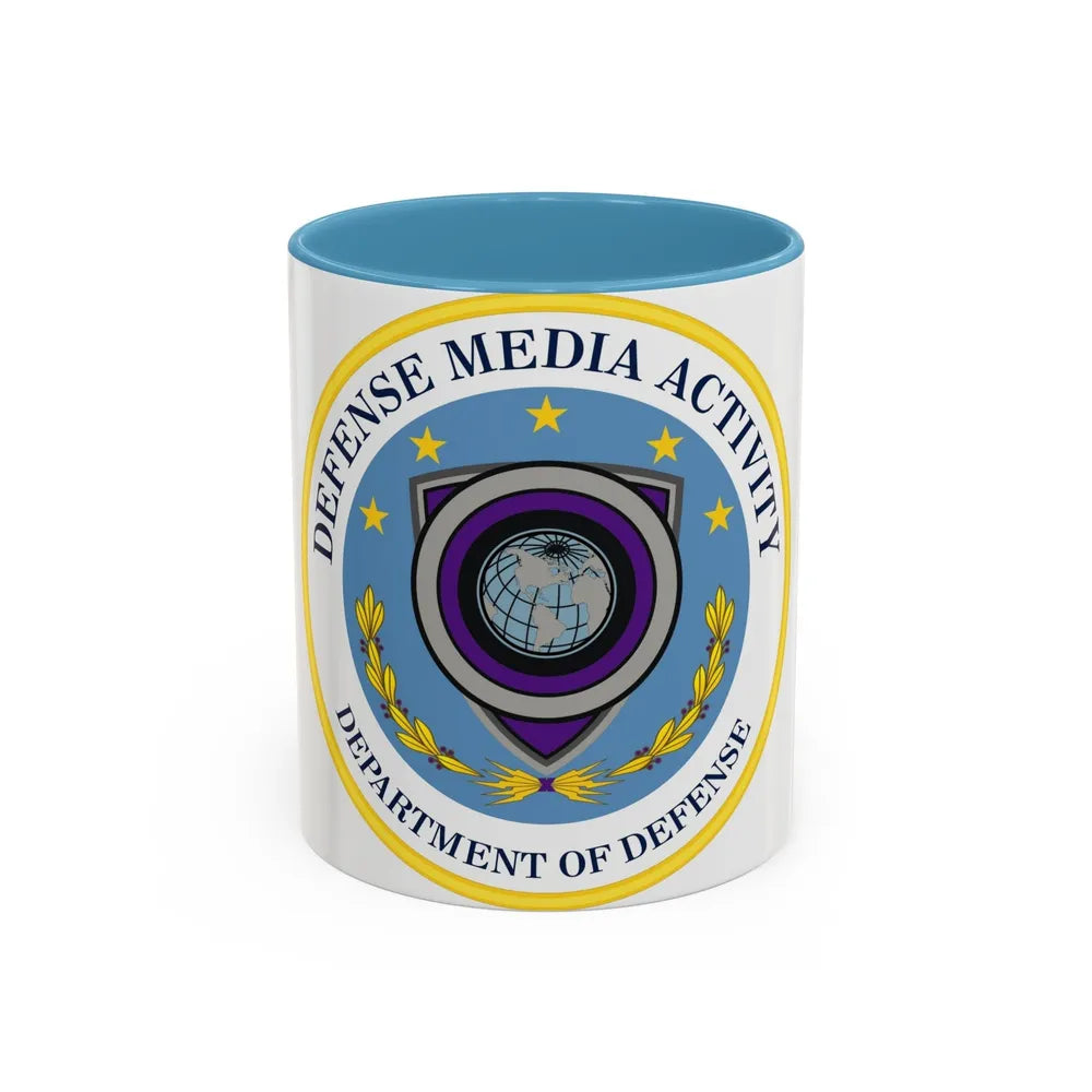 Defense Media Activity (U.S. Army) Accent Coffee Mug-11oz-Light Blue-Go Mug Yourself